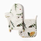 Набор Этель «Одуванчики»: варежка-прихватка 20×27 см, прихватка 19×19 см, 100% хлопок, саржа 178 г/м² - Фото 1