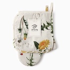 Набор Этель «Одуванчики»: варежка-прихватка 20×27 см, прихватка 19×19 см, 100% хлопок, саржа 178 г/м² - Фото 5