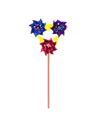 Ветерок «Вертушка тройная», садовая, 18x39 см, набор 5 шт., МИКС - Фото 2