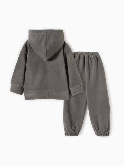 Костюм детский флисовый (худи, брюки) MINAKU: Fleece Soft, серый, рост 98 см