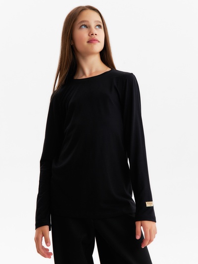 Лонгслив для девочки MINAKU, чёрный, рост 158 см