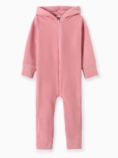 Комбинезон флисовый для девочки MINAKU: Fleece Soft, розовый, рост 98-104 см