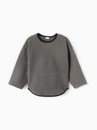 Свитшот флисовый детский MINAKU: Fleece Soft, графит, рост 128 см - фото 59831706