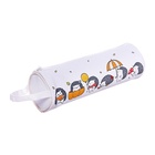 Пенал-тубус школьный на молнии Ёжики , цвет белый 10855223