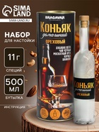 Подарочный набор для приготовления настойки «Коньяк орехи», набор трав и специй, бутылка - Фото 1