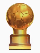 Стела "Футбольный мяч" 12,5х20,8см, золотая - фото 808703649