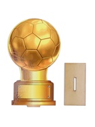 Стела "Футбольный мяч" 12,5х20,8см, золотая - фото 808703651