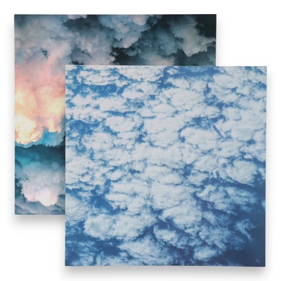 Фотофон для съёмок, двусторонний, картон, плотность 350 г «Облака», 50×50 см