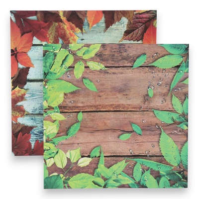 Фотофон для съёмок, двусторонний, картон, плотность 350 г «Осенние листья», 50×50 см