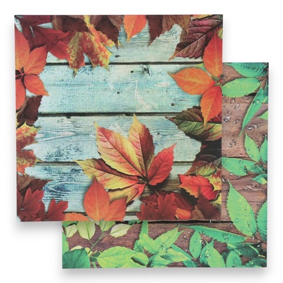 Фотофон для съёмок, двусторонний, картон, плотность 350 г «Осенние листья», 50×50 см