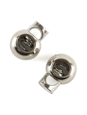 Фиксатор для шнура, d=4 мм, пластик, цвет серебряный, (комплект 50 шт)