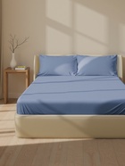 Простыня на резинке 1.5-спальная SL Home, 140×200+30 см, синяя, модал - Фото 4