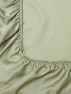 Простыня на резинке 2-спальная SL Home Modal, 180×200+30 см, модал, оливковая - Фото 5