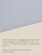 Простыня евро SL Home Modal, 235×260 см, светло-серая, модал - фото 30782078