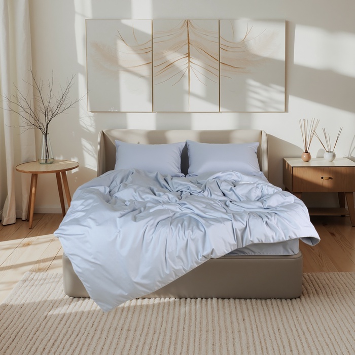 Постельное бельё Этель Дуэт Modal 155*210см-2шт, 230*245см, 50*70см-2шт, цвет серый - Фото 1