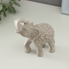 Фигурка гипс «Слон резной», 10×10×5 см, слоновая кость  (артикул 10848068)  большой выбор товаров оптом и в розницу по низким ценам с доставкой