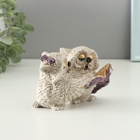 Фигура "Совы читают"  12х7х7см, бежевый - фото 31459804