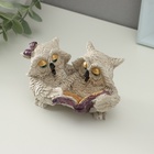 Фигура "Совы читают"  12х7х7см, бежевый - фото 31459806