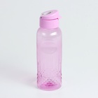 УЦЕНКА Бутылка для воды спортивная «Флорес», 650 мл, 4.7×22×7 см, сиреневая - Фото 1