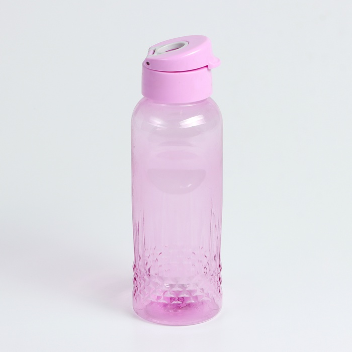 УЦЕНКА Бутылка для воды спортивная «Флорес», 650 мл, 4.7×22×7 см, сиреневая - Фото 1