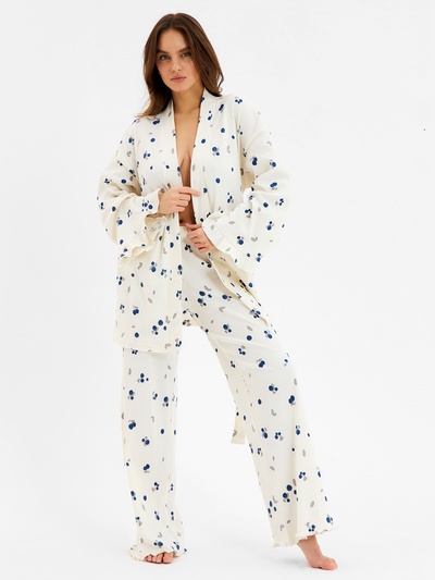 Пижама женская (рубашка, брюки) KAFTAN Blueberry, размер 48-50