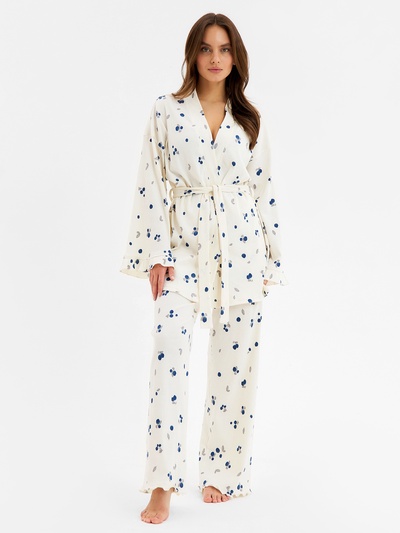 Пижама женская (рубашка, брюки) KAFTAN Blueberry, размер 48-50