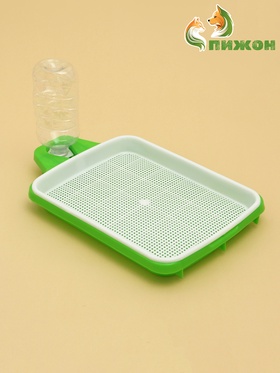 {{photo.Alt || photo.Description || 'УЦЕНКА Лоток для проращивания травы кошкам с бутылкой для воды 32×23.5×5 см'}}