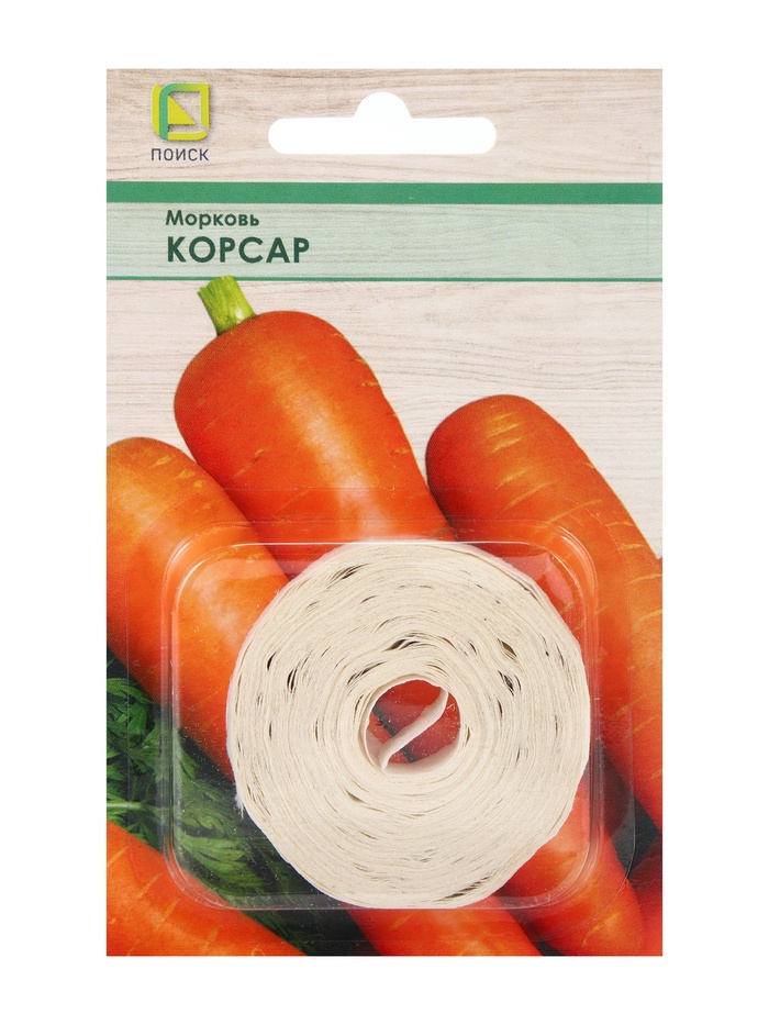 Семена на ленте Морковь «Корсар», 8 м, «Поиск» - Фото 1