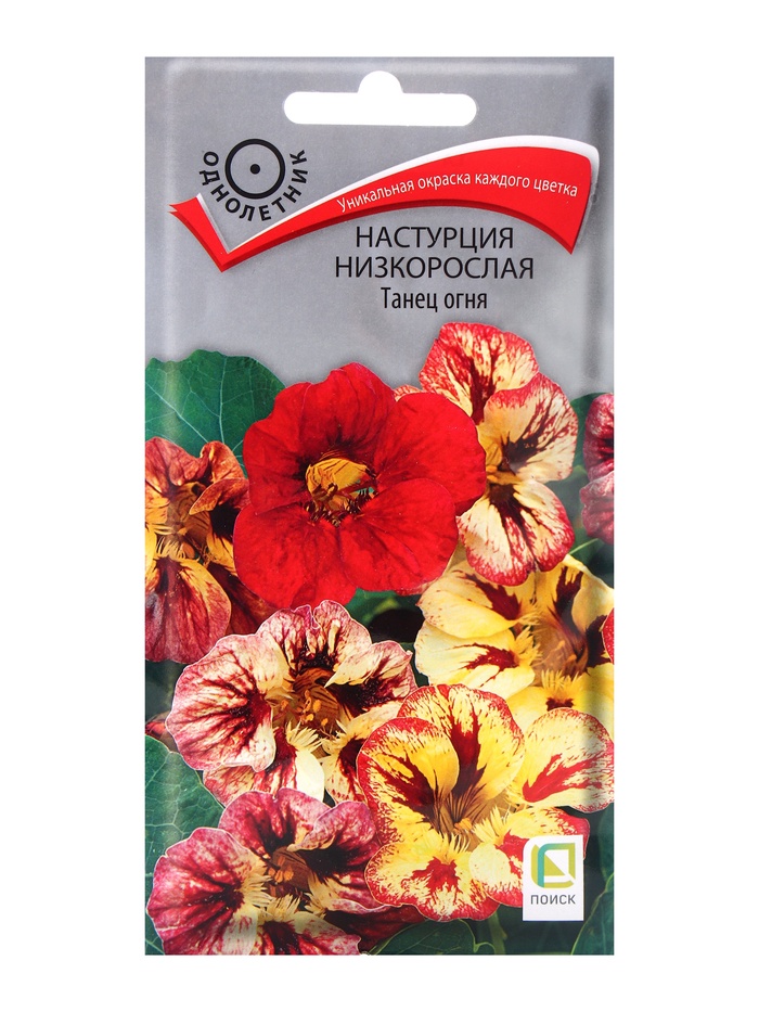 Семена цветов Настурция низкорослая Танец огня, 1гр - Фото 1