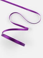 Лента атласная, с серебряным люрексом, 6 мм, 23±1 м, фиолетовая №35 - Фото 3