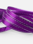 Лента атласная, с серебряным люрексом, 6 мм, 23±1 м, фиолетовая №35 - Фото 4