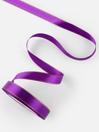 Лента атласная, с золотым люрексом, 15 мм, 23±1 м, фиолетовая №35 - Фото 3