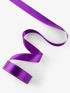 Лента атласная, с золотым люрексом, 25 мм, 23±1 м, фиолетовая, №35 - Фото 3