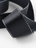 Лента атласная, с серебряным люрексом, 25 мм, 23±1 м, чёрная №39 - Фото 4