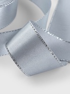 Лента атласная, с серебряным люрексом, 25 мм, 23±1 м, серая №59 - Фото 4