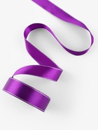 Лента атласная, с серебряным люрексом, 25 мм, 23±1 м, фиолетовая №35 - Фото 3