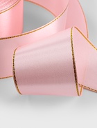 Лента атласная, с золотым люрексом, 40 мм, 23±1 м, розовая №04 - Фото 3