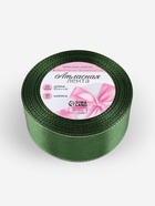 Лента атласная, с серебряным люрексом, 40 мм, 23±1 м, зелёная №49 - Фото 4