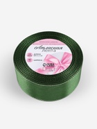 Лента атласная, с серебряным люрексом, 40 мм, 23±1 м, зелёная №49 - Фото 5