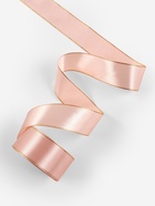 Лента атласная, с золотым люрексом, 40 мм, 23±1 м, светло-розовая №107 - Фото 3
