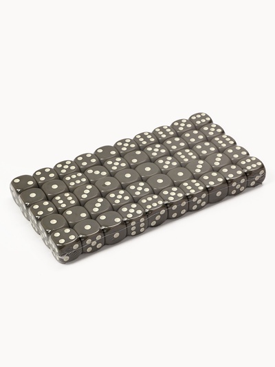 Кубики игральные, 1.6×1.6 см, набор 50 шт., серые