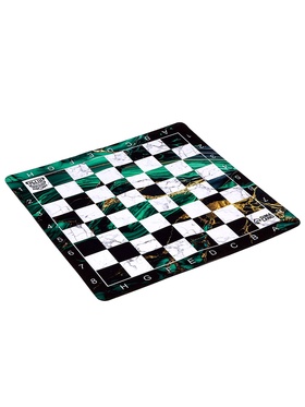 Шахматная доска гибкая «Малахит», 40×40 см, толщина 2 мм, каучук