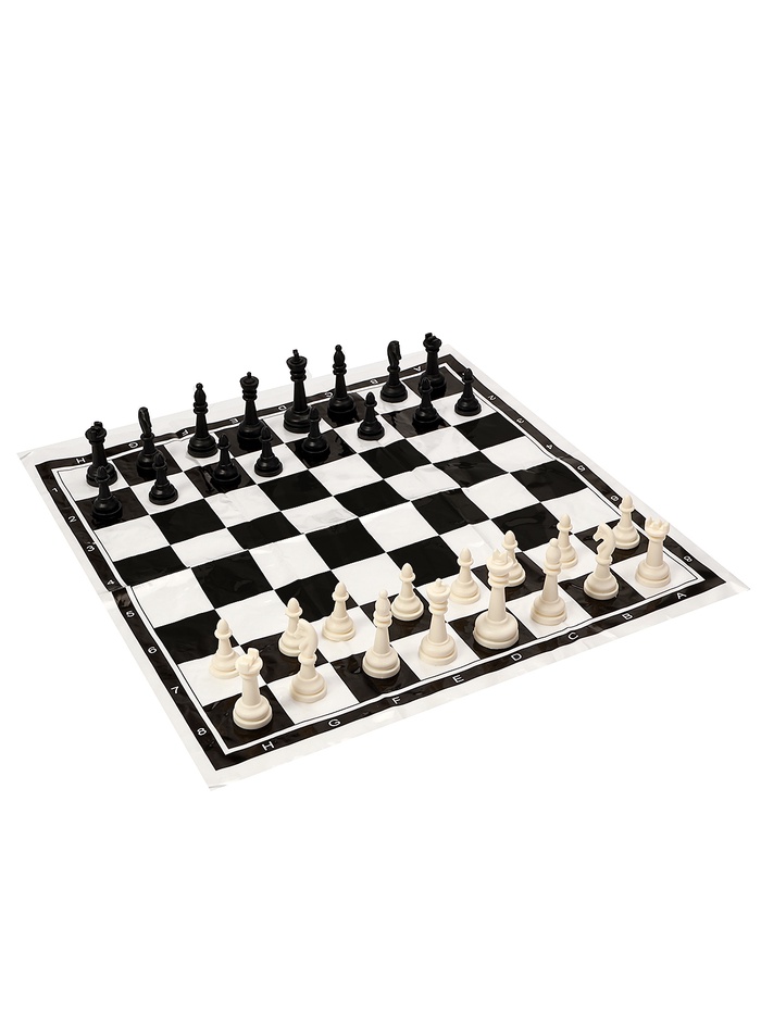 Шахматы классические, 30×30 см, фигуры пластик, поле ПВХ - Фото 1