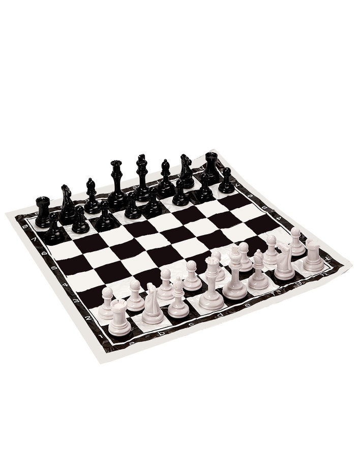 Шахматы классические, 50×50 см, фигуры пластик, поле ПВХ - Фото 1