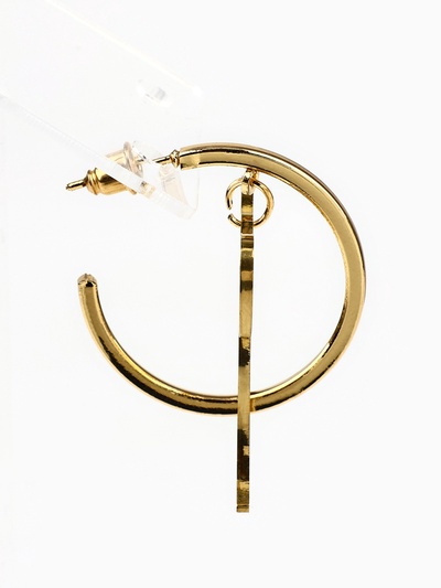 Серьги кольца с подвесом бантом Limited edition, 3 см