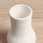 Керамическая ваза для цветов, сухоцветов «Элиот» изгиб, настольная, d-6 см, 14×9 см, белый - фото 809489712