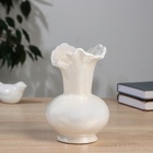 Ваза «Изекил», d=10 см, h=17 см, керамика, белая - Фото 1