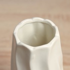 Ваза «Грант», d=6 см, 18×8 см, керамика, белая 10697505