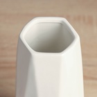 Керамическая ваза декоративная настольная «Герберт», для цветов, сухоцветов, d-7 см, 24×10 см, белый - фото 808506880