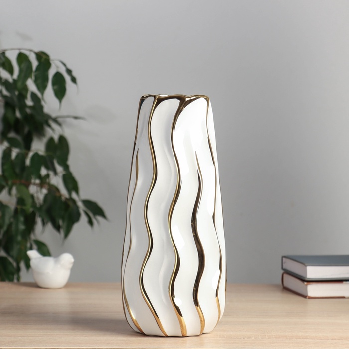 Ваза «Грант элит», d=7.5 см, 29×12 см, керамика, белый - Фото 1